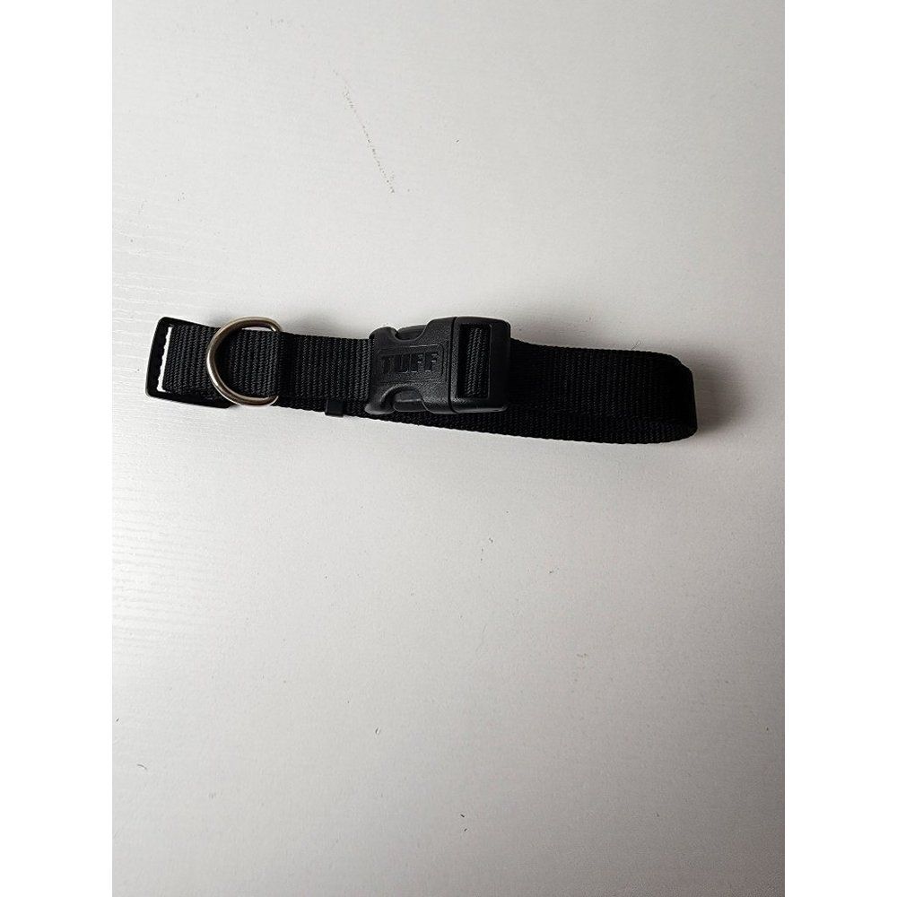 Tuff Nylon Easy Clip Adjustable Dog Collar, Black